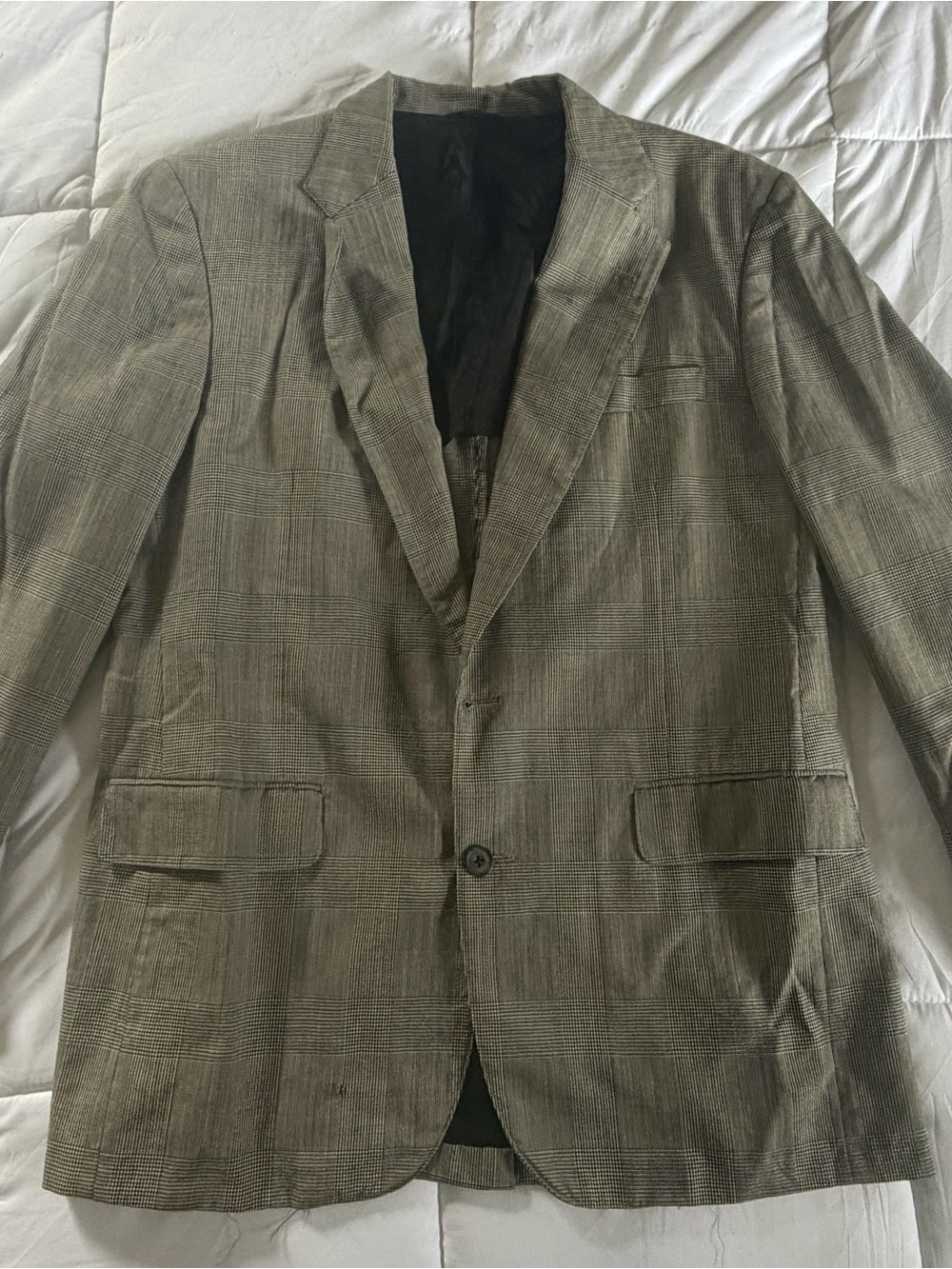 Tailored Olive Plaid Women's Blazer